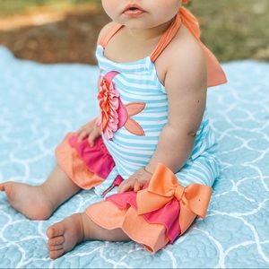 RicRac & Ruffles One Piece 3-6M